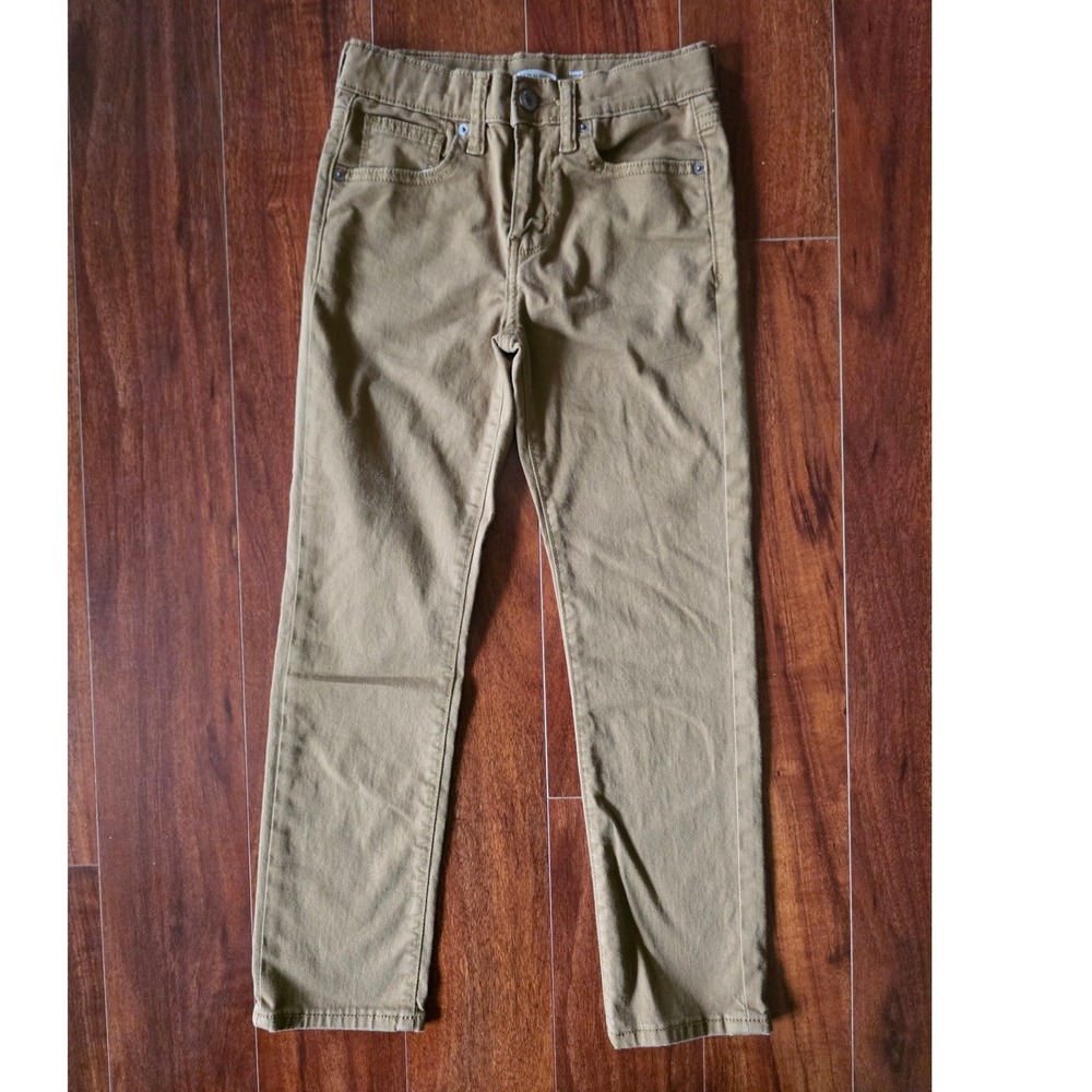 Old Navy Boys Karate Slim Built-In Flex Max Tough Khaki Pants Brown Size 8